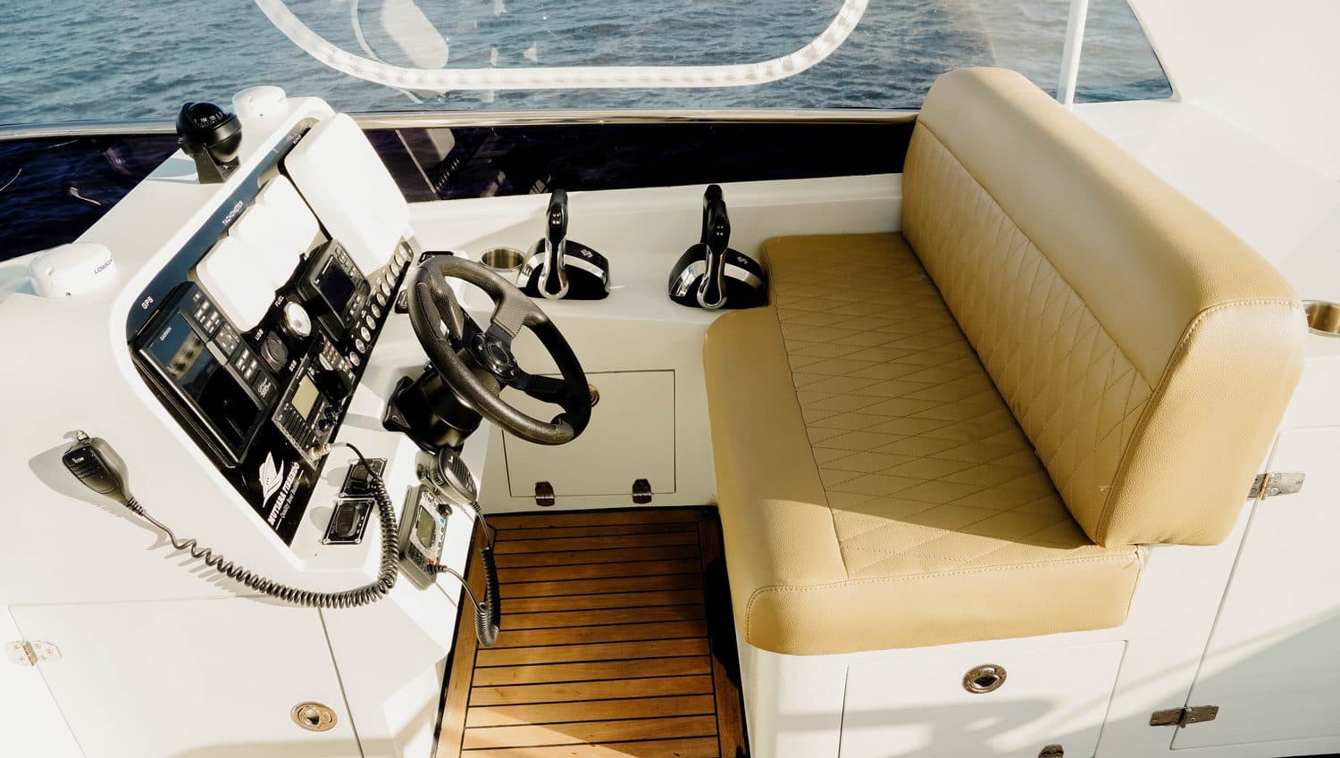 Azure Dream cockpit and lounge seating