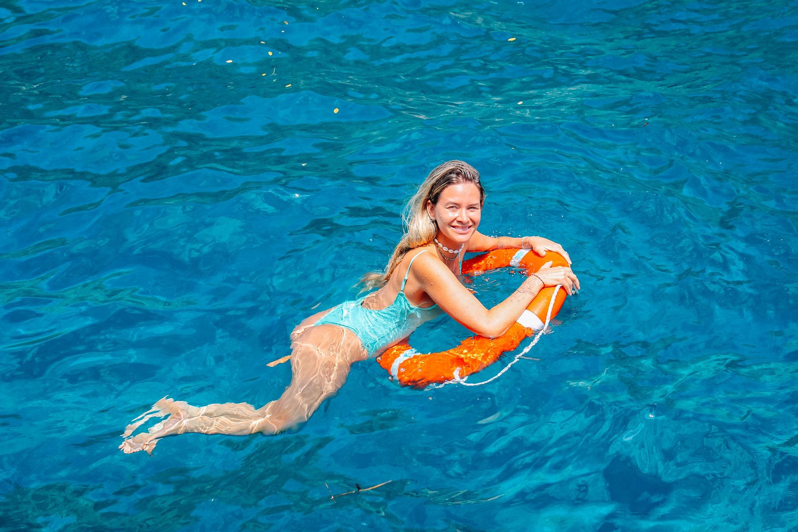 Snorkeling in turquoise water at Nusa Penida